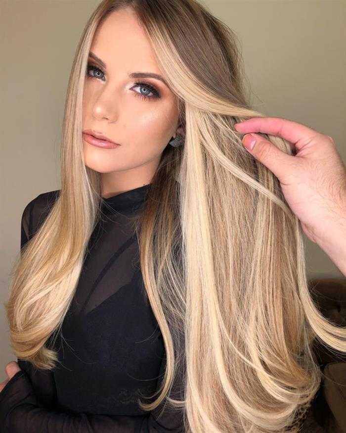 corte reto cabelo fino longo