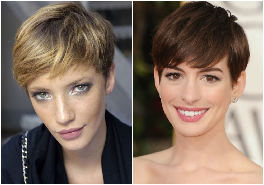 corte pixie com franja