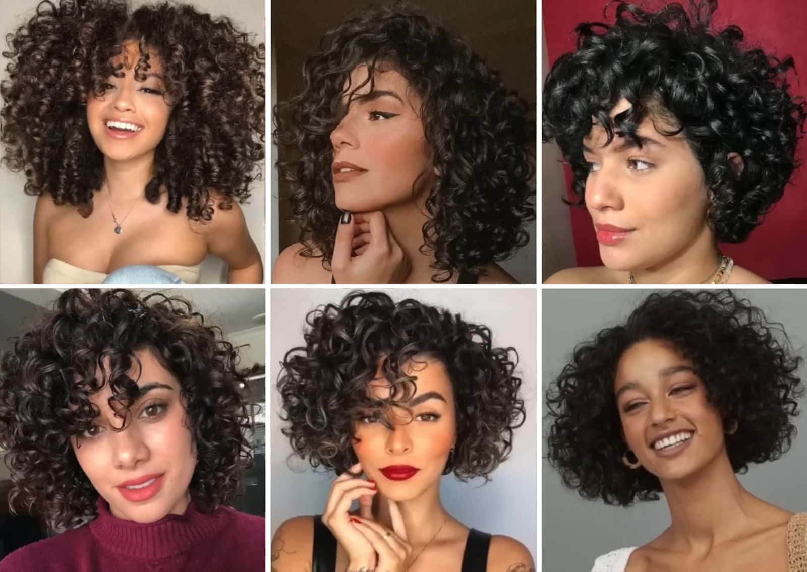 corte reto cabelo cacheado médio