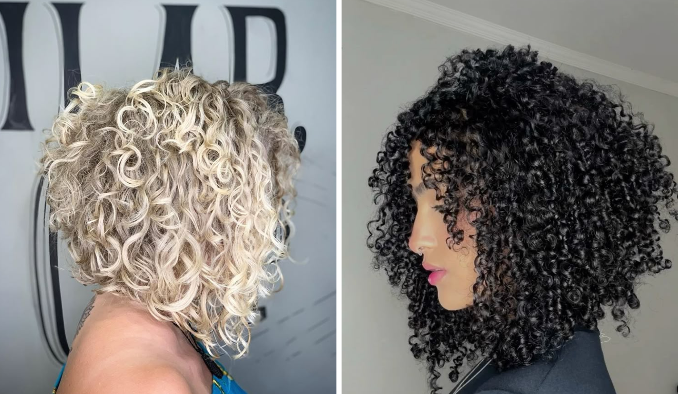 corte reto cabelo cacheado para densidade