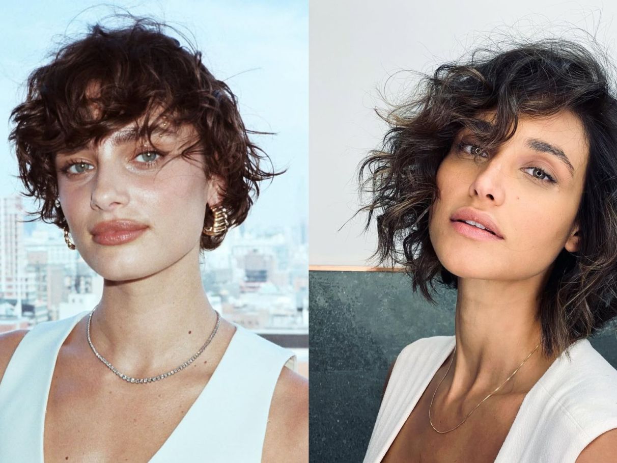 short bob vs pixie cut para cabelo ondulado