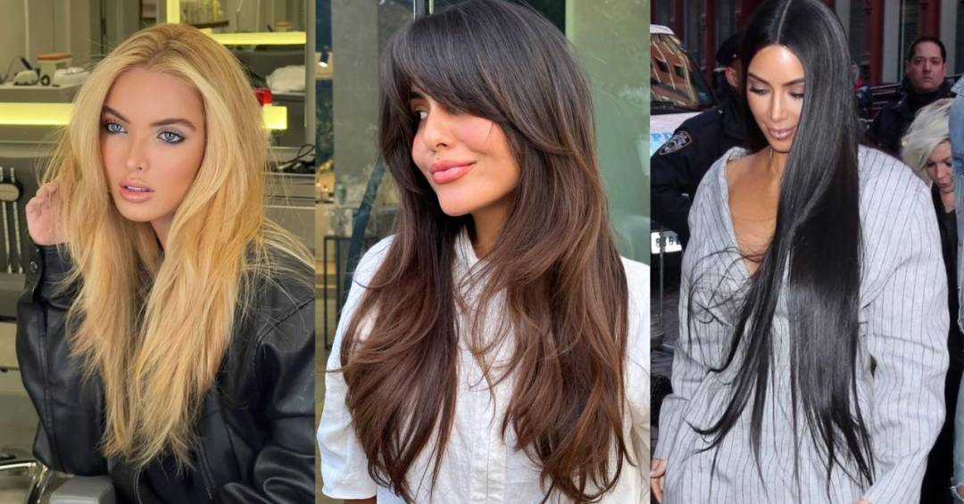 cortes cabelo liso e longo reto