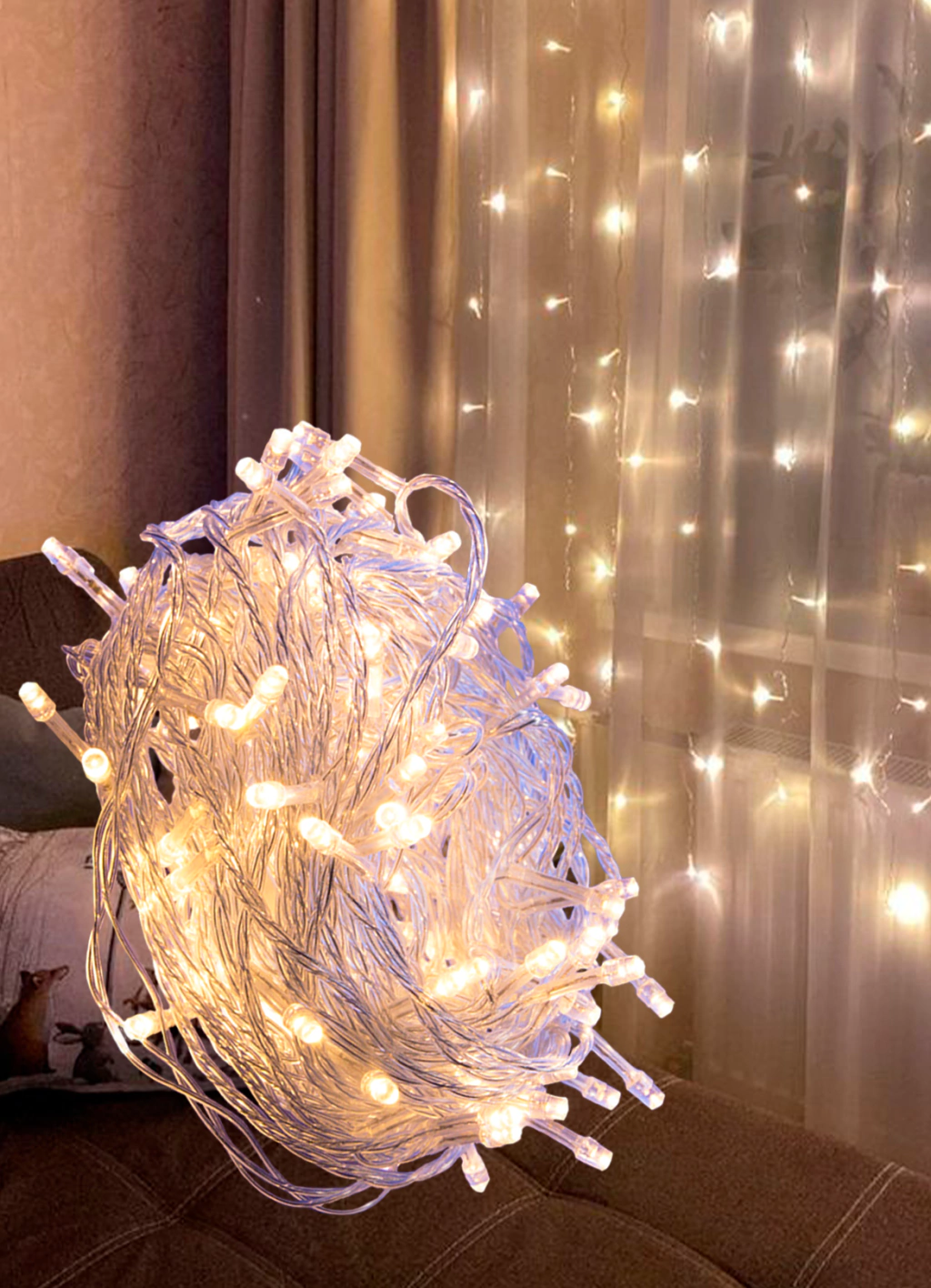 Cortina de LED para quarto