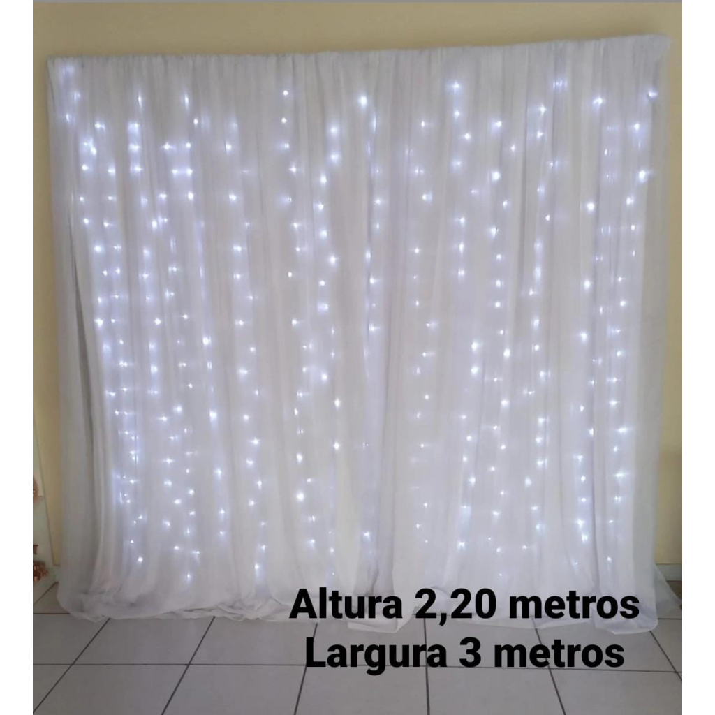 Cortina de LED com alimentação USB