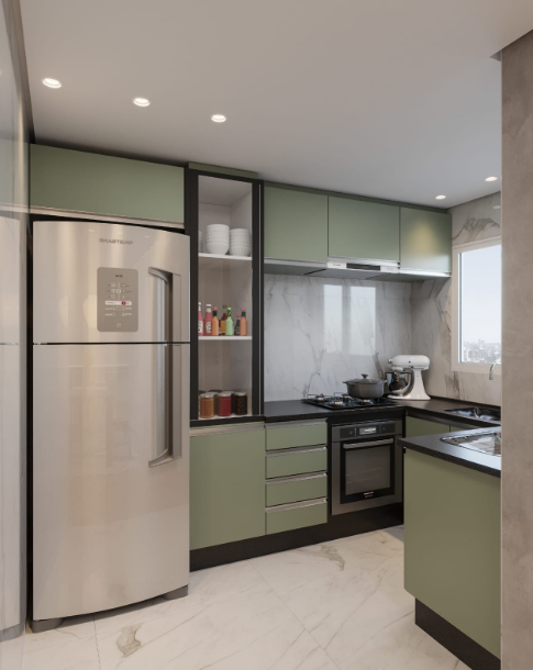 Tendências de Cores e Acabamentos para uma Cozinha Glamour em 2025/2026