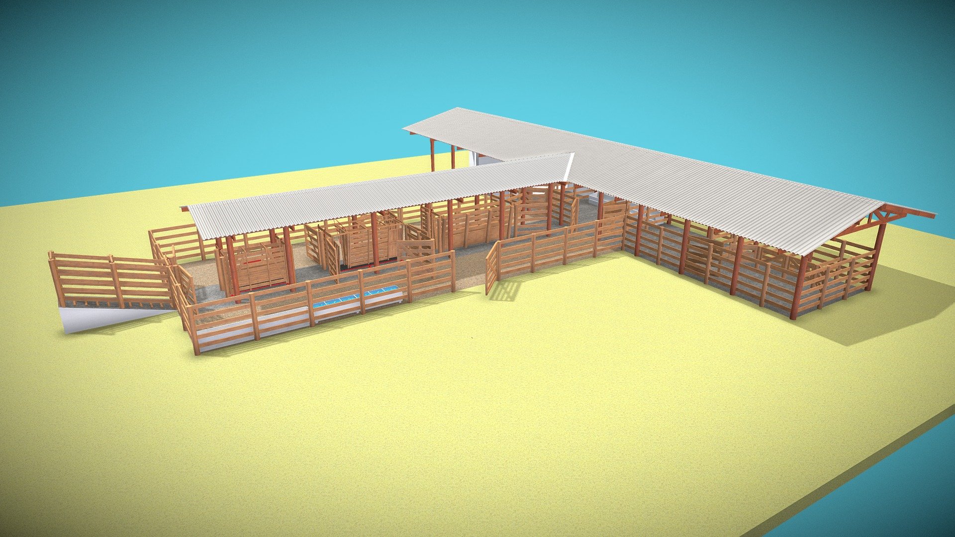 Como o design circular do curral melhora o fluxo do gado