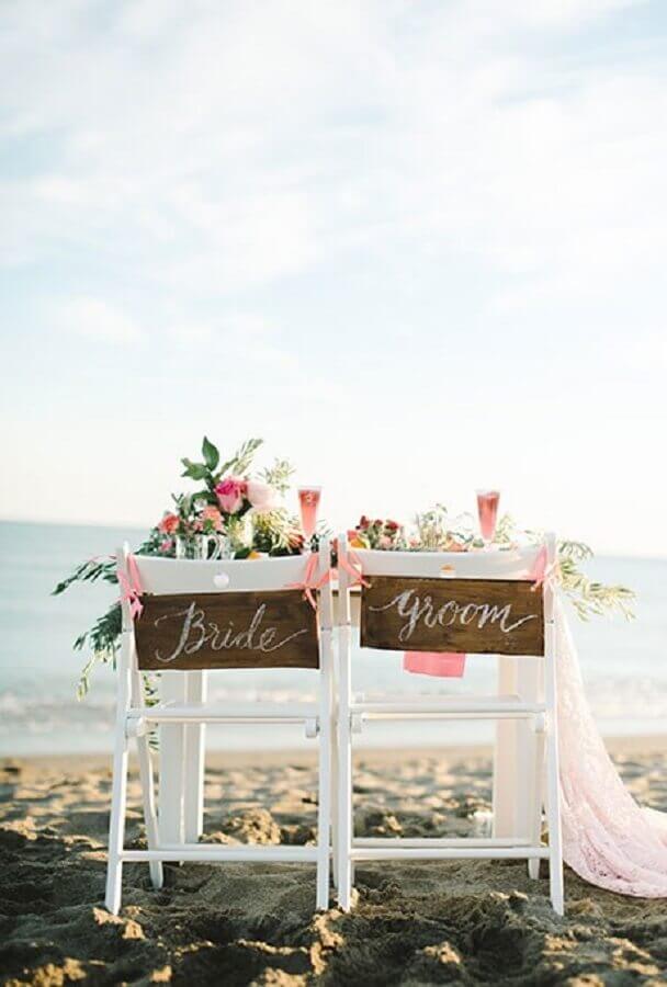custo decoração casamento praia simples barato