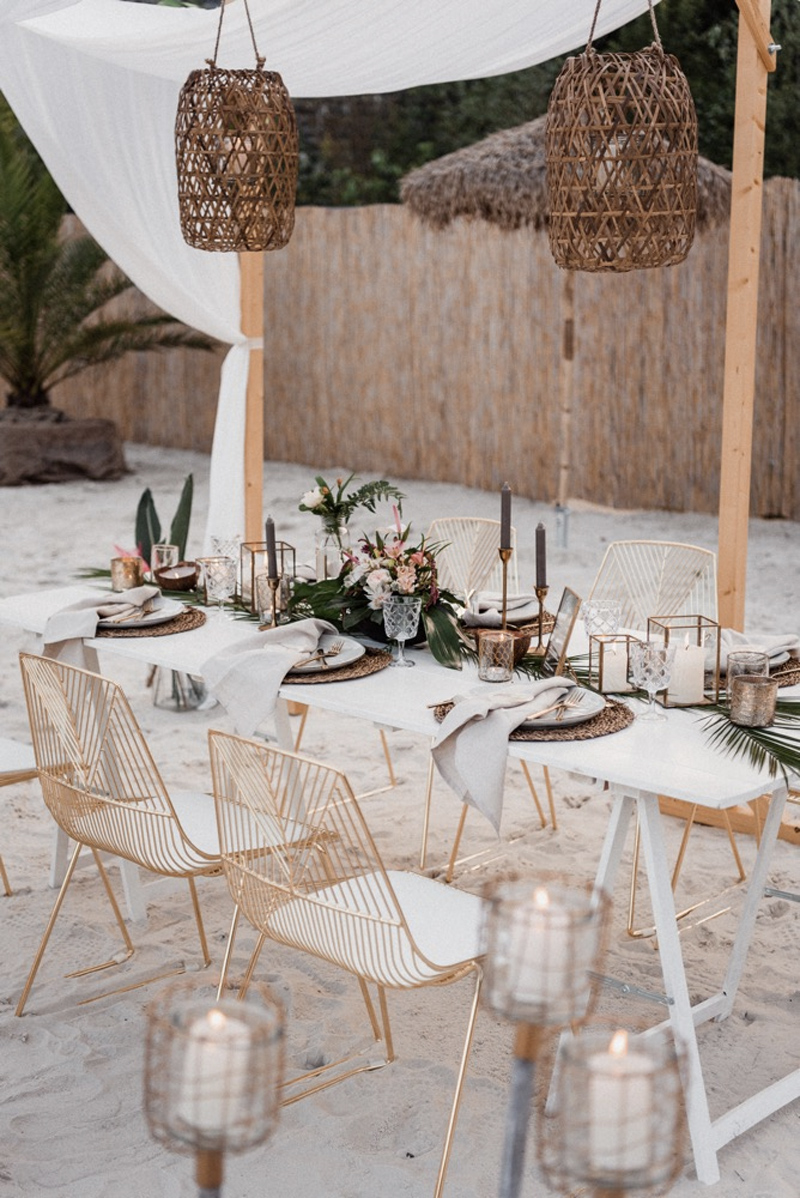 custo decoração casamento praia simples barato