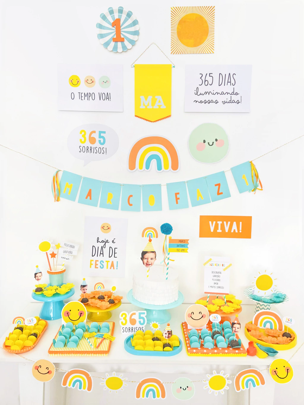 como fazer topo de bolo 365 sorrisos menino