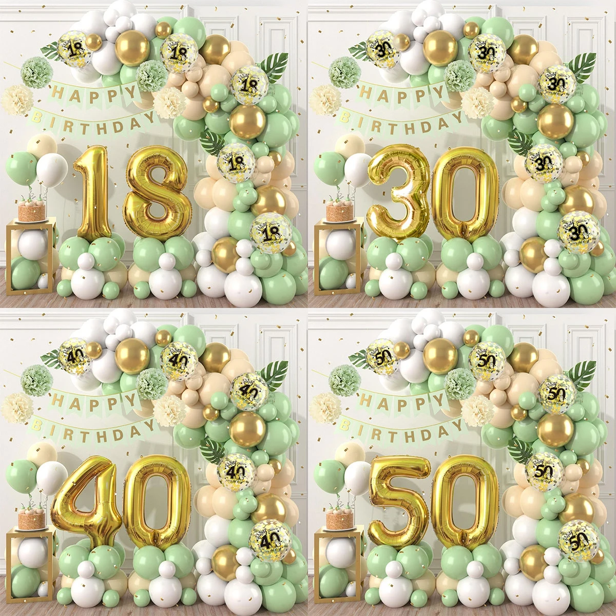 decoração 50 anos verde oliva