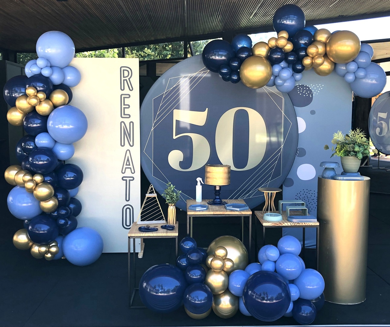 decoração 50 anos verde oliva