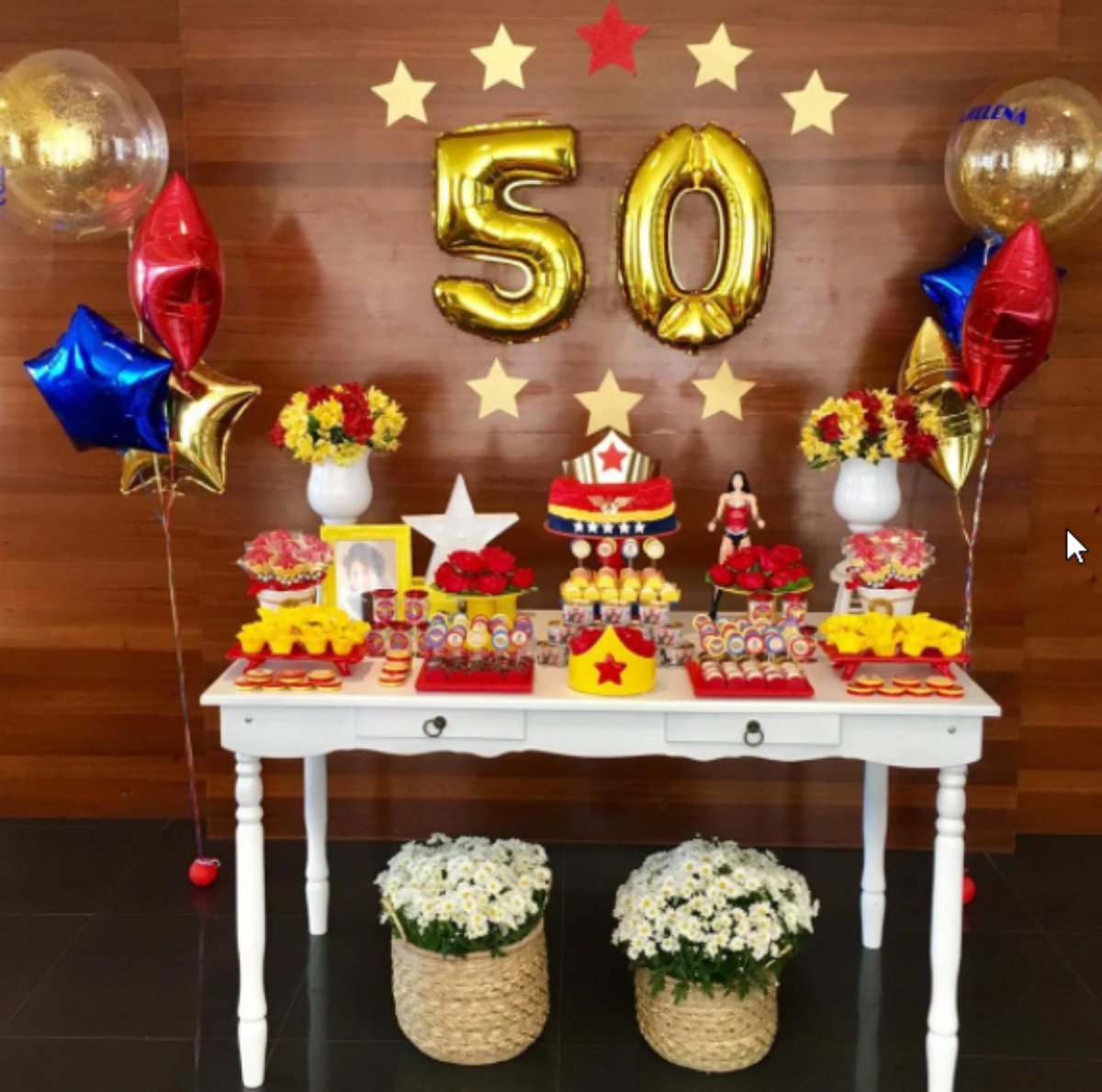 decoração 50 anos rústica