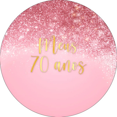 decoração 70 anos rose gold