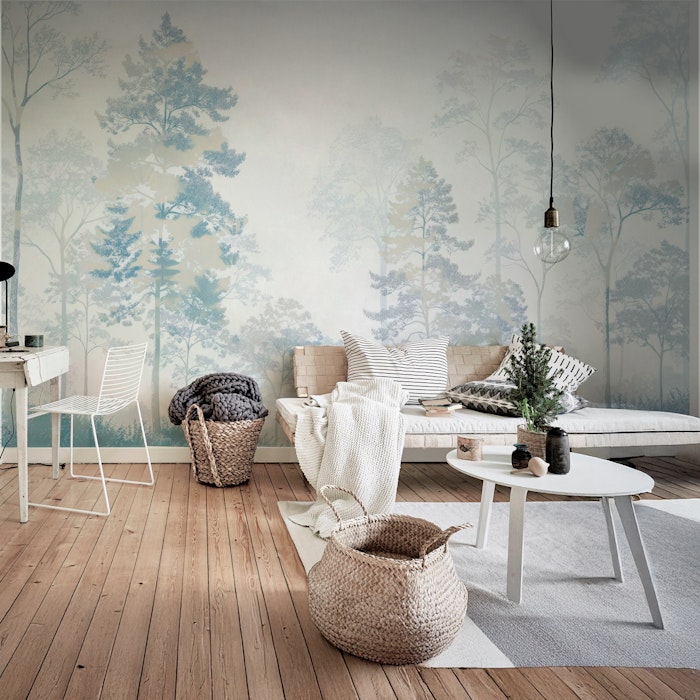 decoração botânica aquarela
