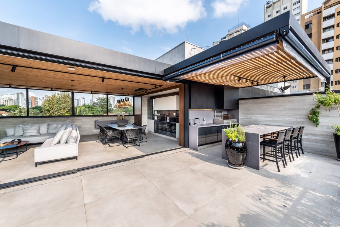 decoração area externa cobertura