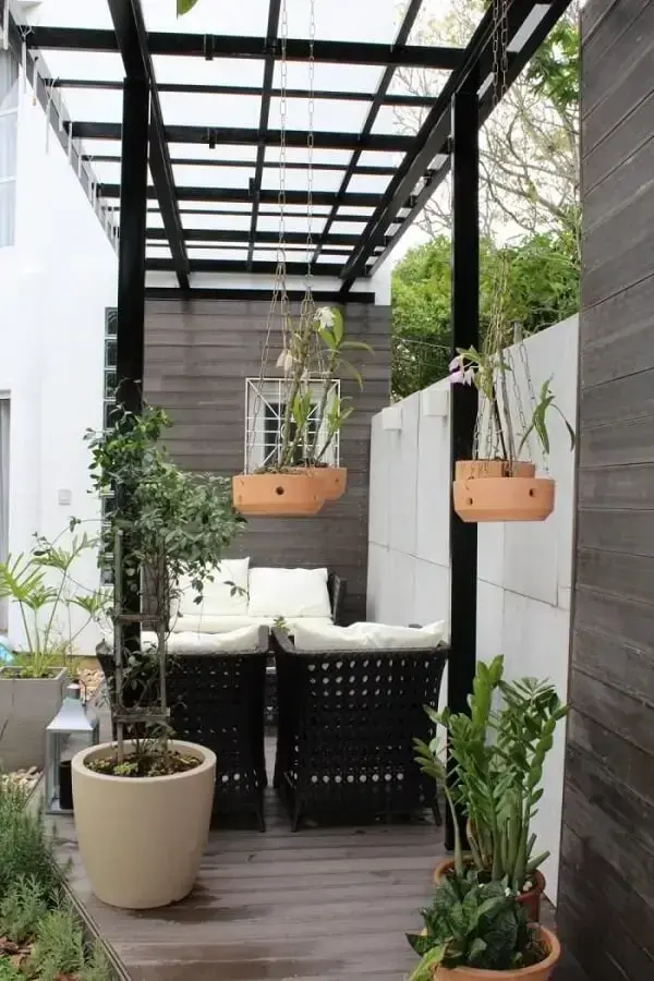 decoração area externa cobertura