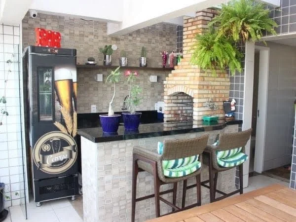 decoração area gourmet churrasqueira
