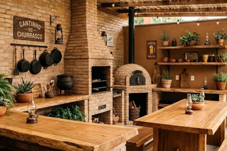 área gourmet com churrasqueira vs varanda gourmet qual a diferença