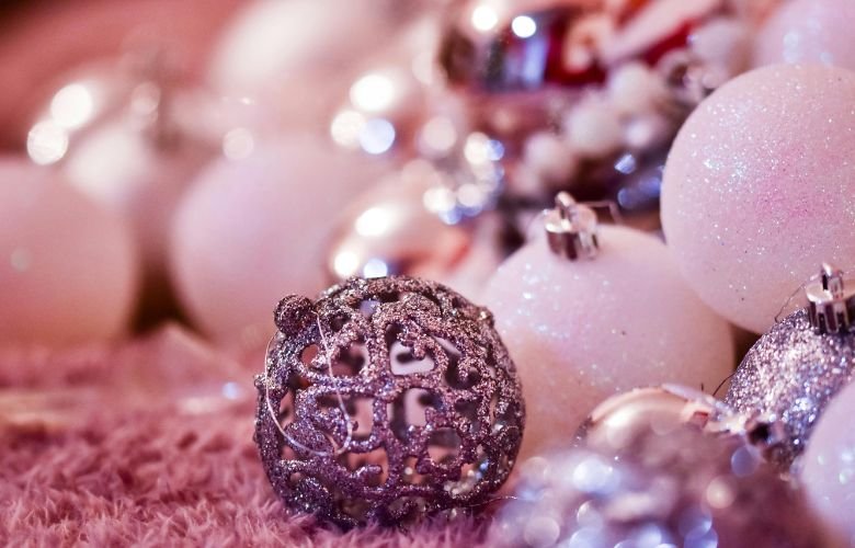 decoracao arvore natal rosa rose gold