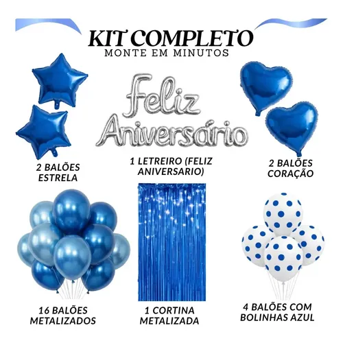 decoração minimalista azul e prata masculina