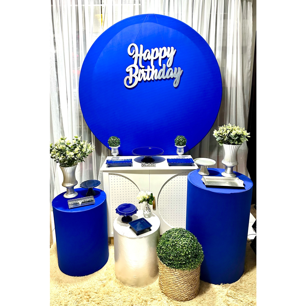 decoração sala azul e prata masculina