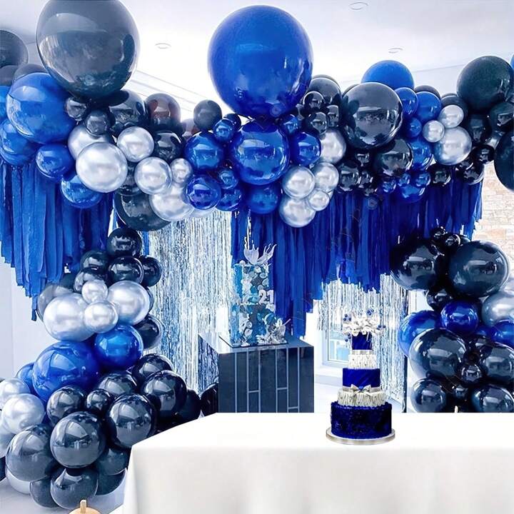 acessórios de decoração azul e prata para homens