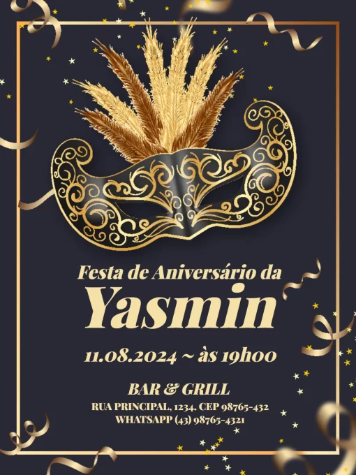 decoração baile de máscaras para festa corporativa