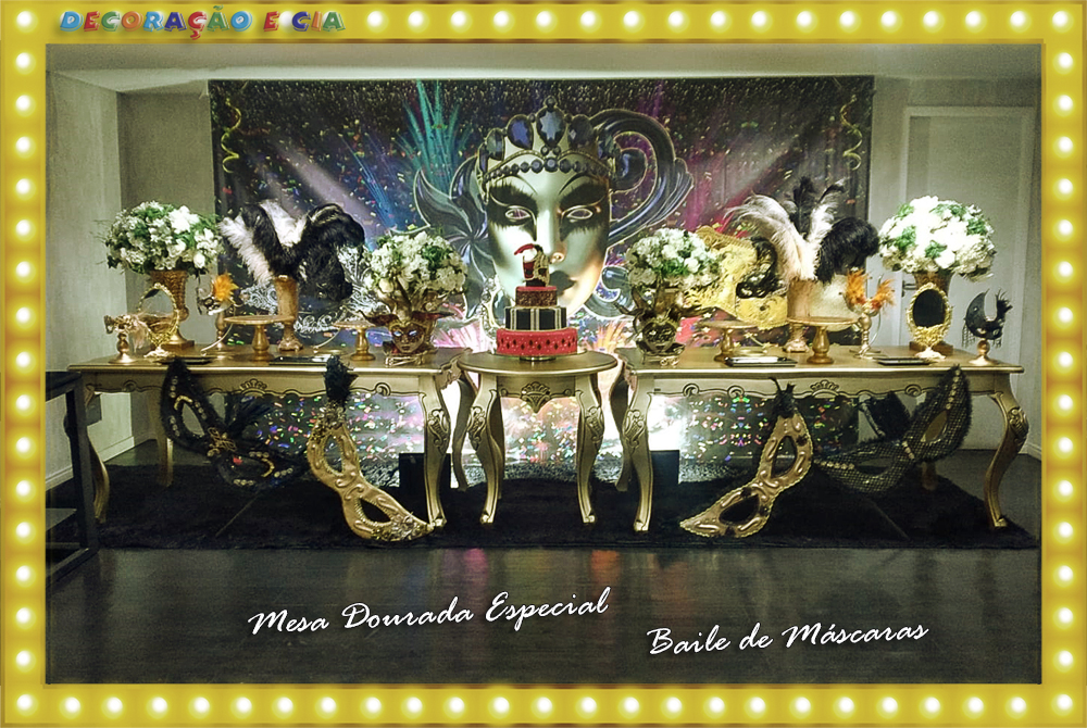 ideias decoração baile de máscaras