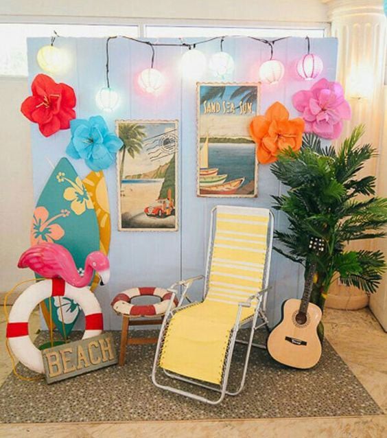 decoração baile do hawai