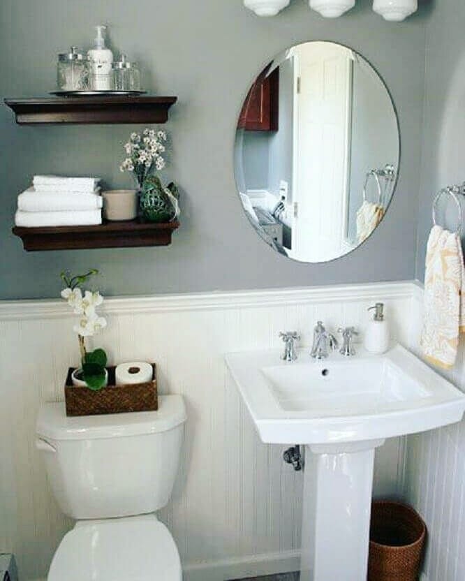decoração banheiro pequeno barato