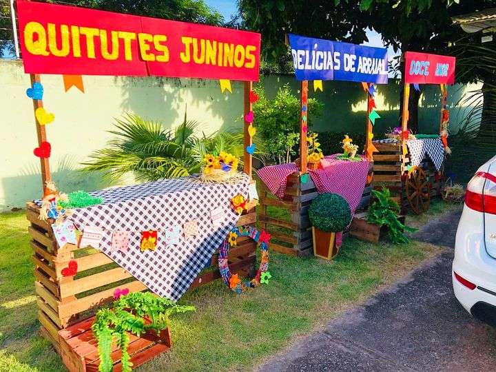decoração barraca festa junina sustentável
