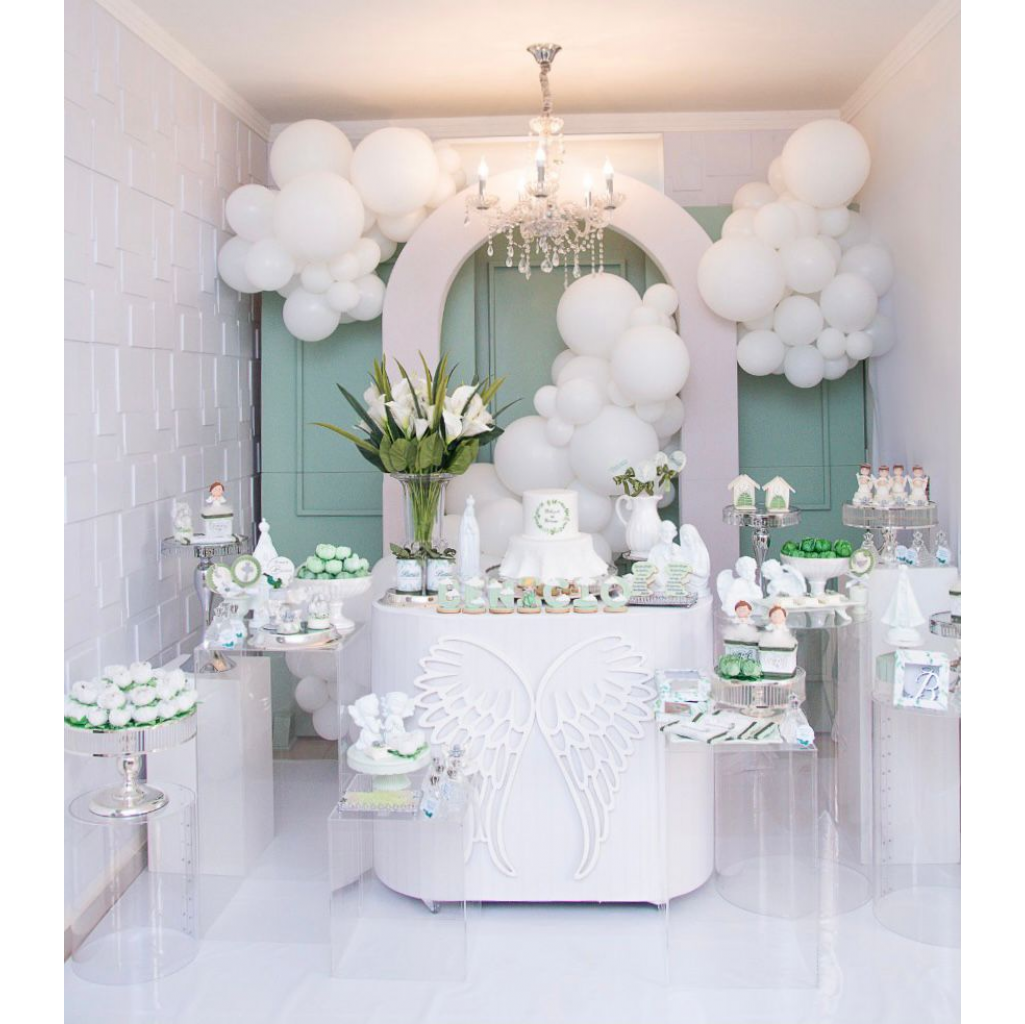 decoração batizado menina moderna