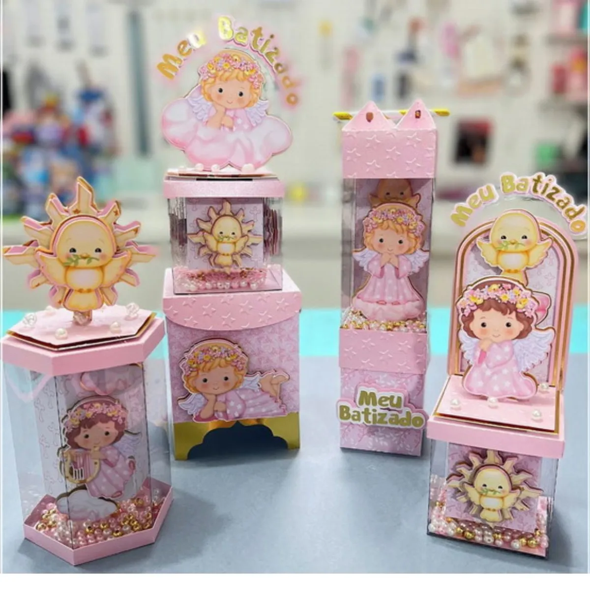 decoração batizado menina simples