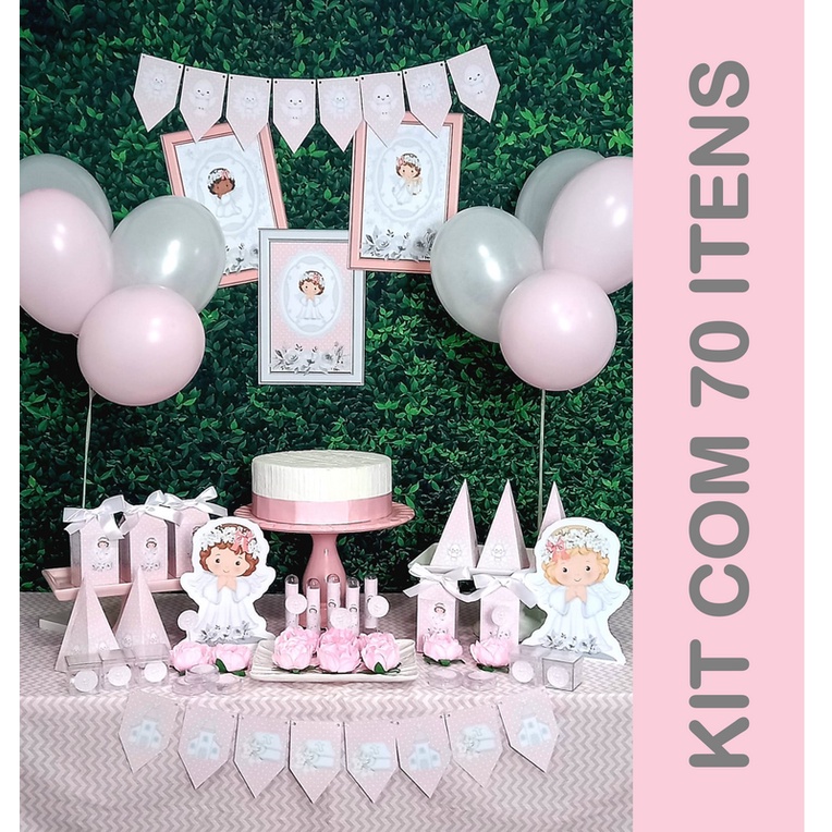 decoração batizado menina DIY