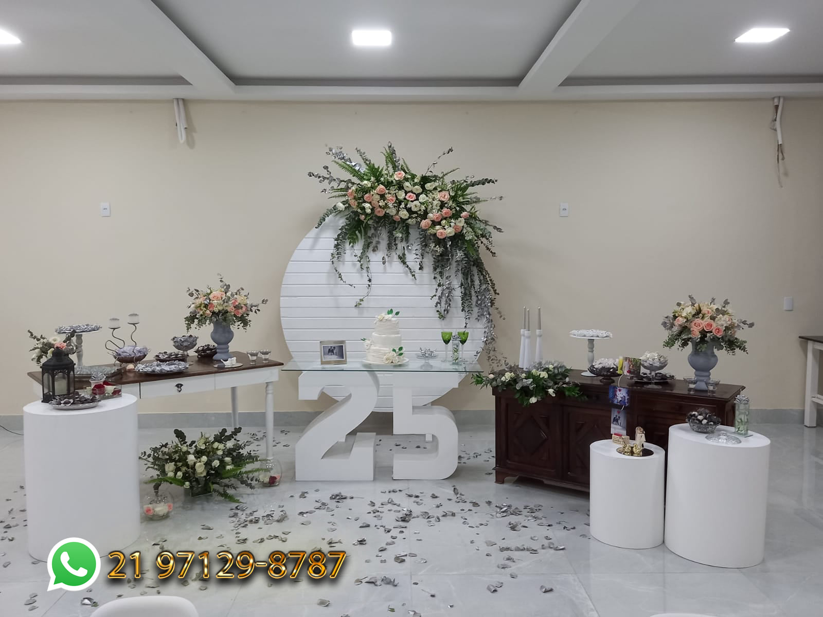 decoração bodas de prata moderna