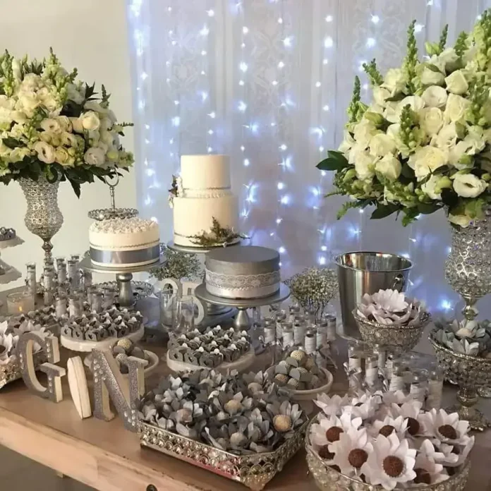 decoração bodas de prata luxuosa