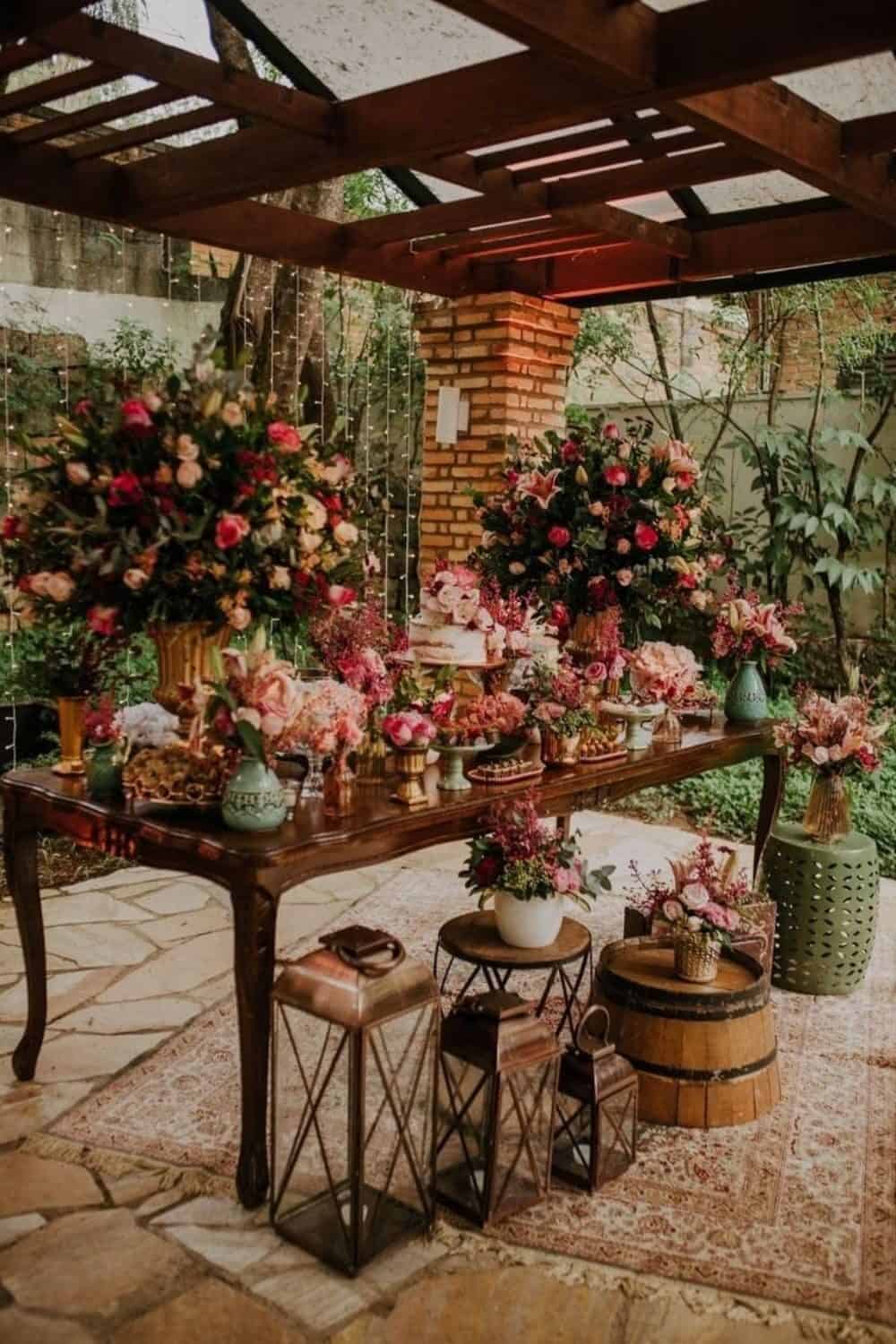 decoração boho chic casamento