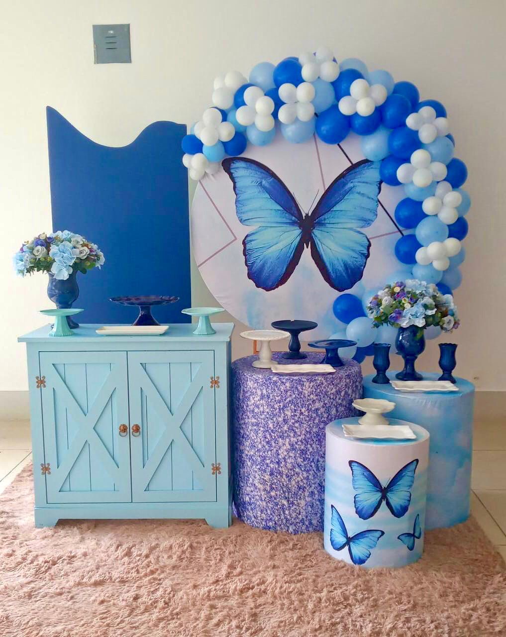 decoração borboleta organza