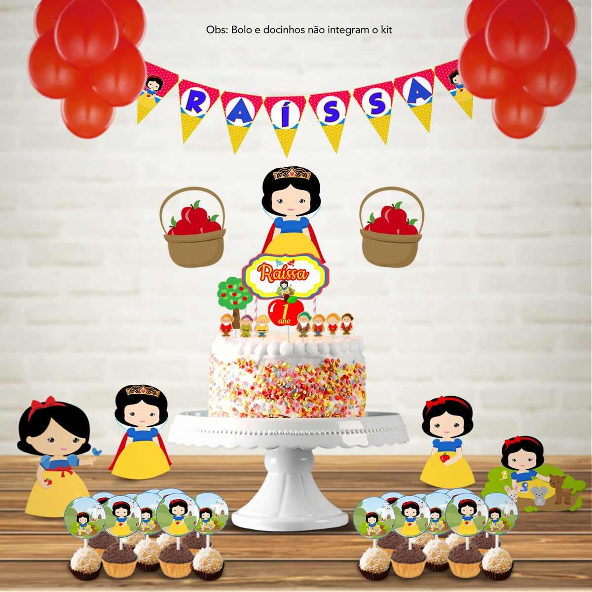 faça você mesmo decoração branca de neve