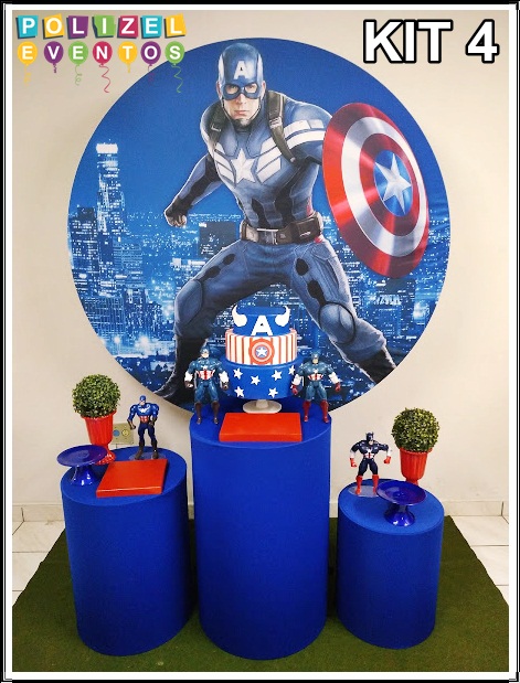 ideias de decoração capitão américa para festa infantil