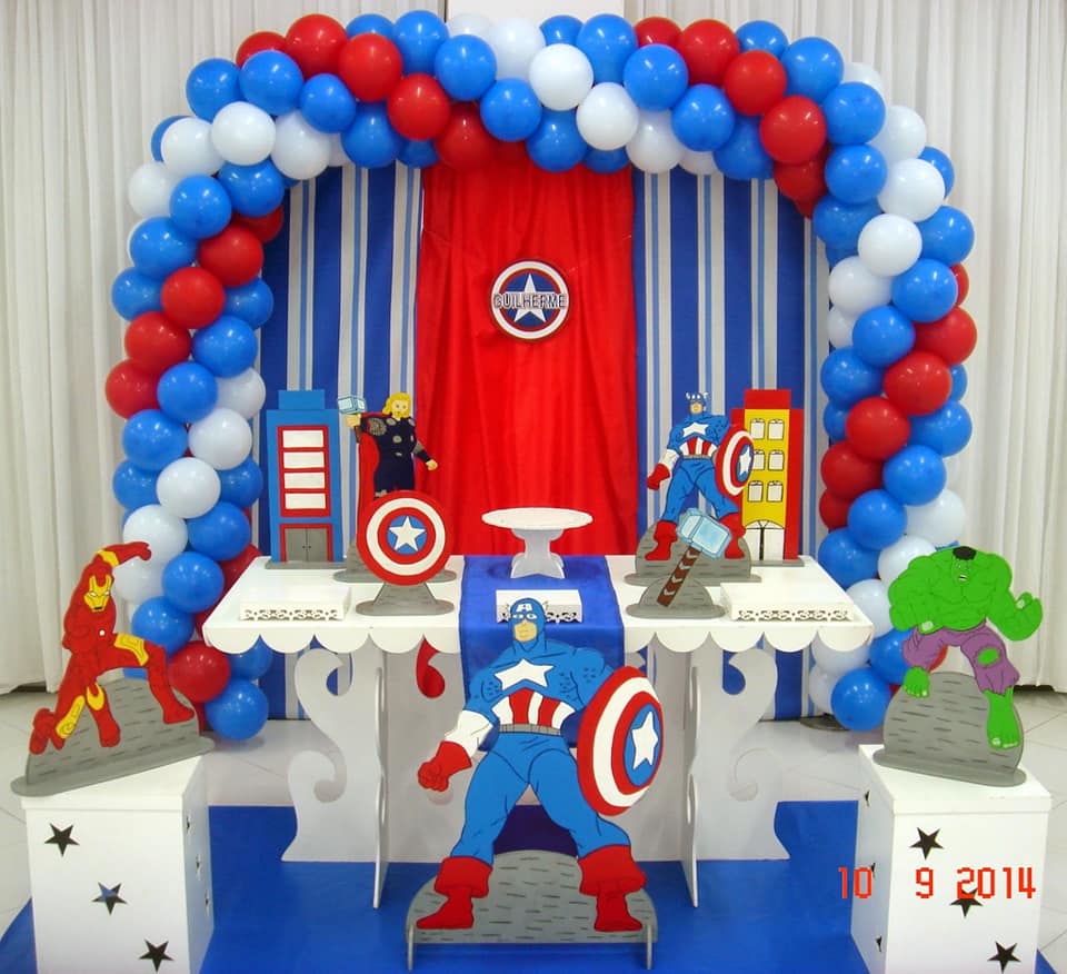 decoração capitão america simples