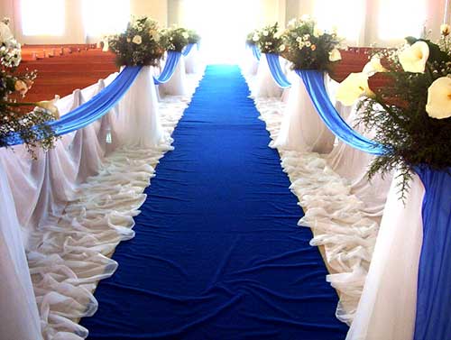 iluminação casamento azul royal