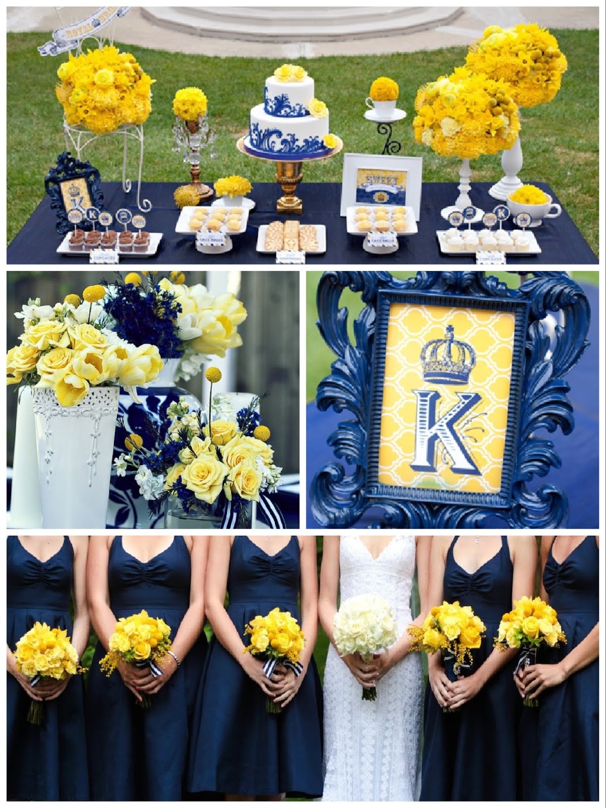 bolo de casamento azul royal