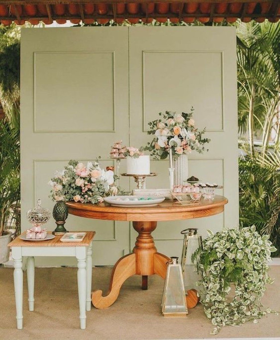 decoração casamento minimalista e rústico