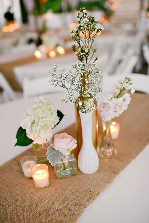 decoração casamento minimalista e cores