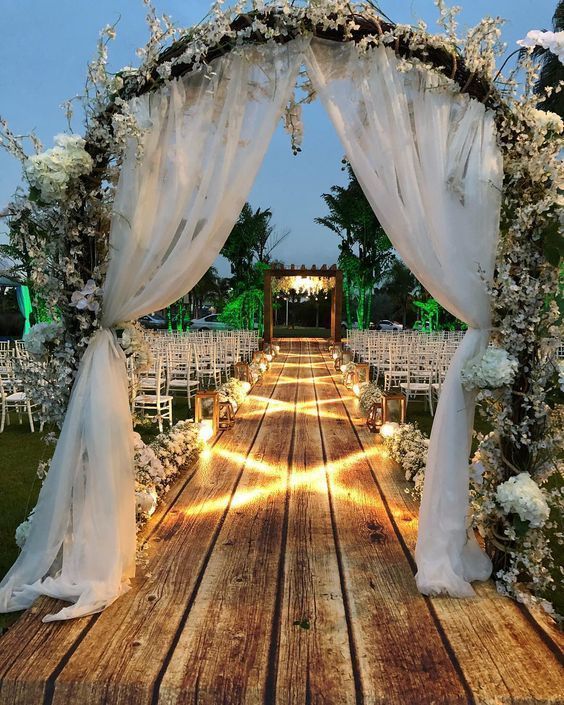 decoração casamento minimalista e iluminação