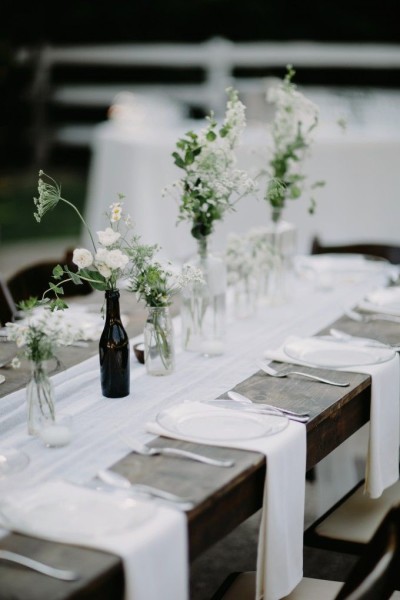 decoração casamento minimalista e altar