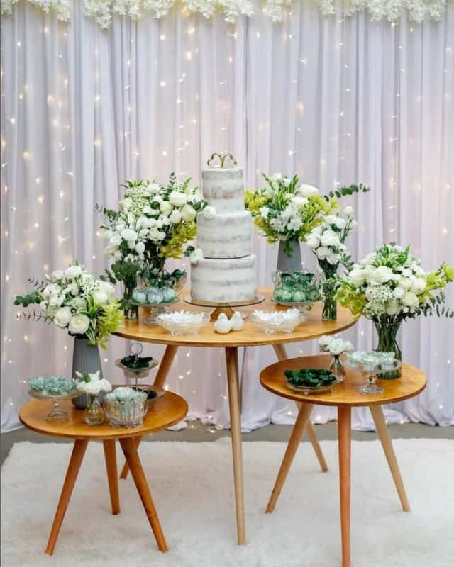 decoração casamento minimalista e moderno