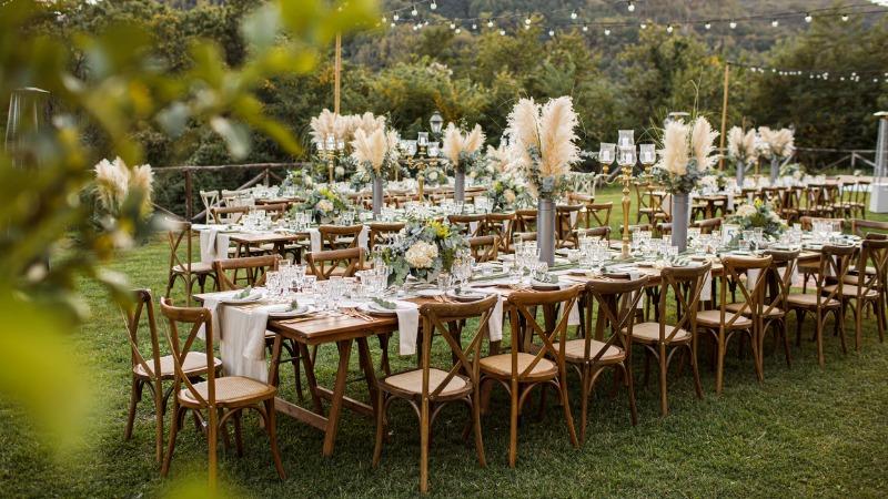 decoração casamento minimalista e rústico