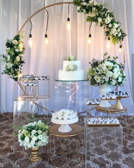decoração casamento minimalista e industrial